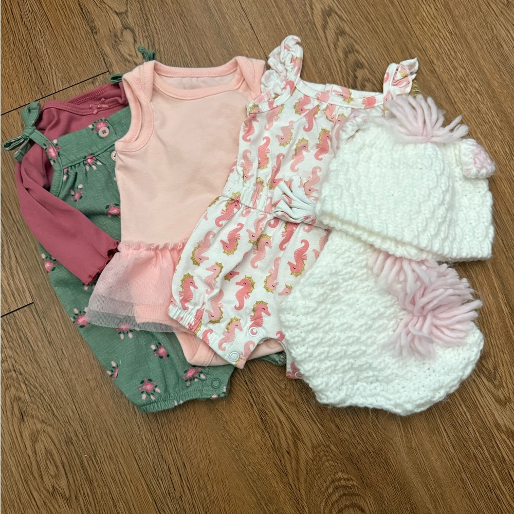 NB Preloved Pink and White Kids Accessory  Bundle
